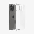 ACS08122 - iPhone 16 Pro Case Ultra Hybrid in Frost Clear showing the back, detached from the frame of the case aligned with the device