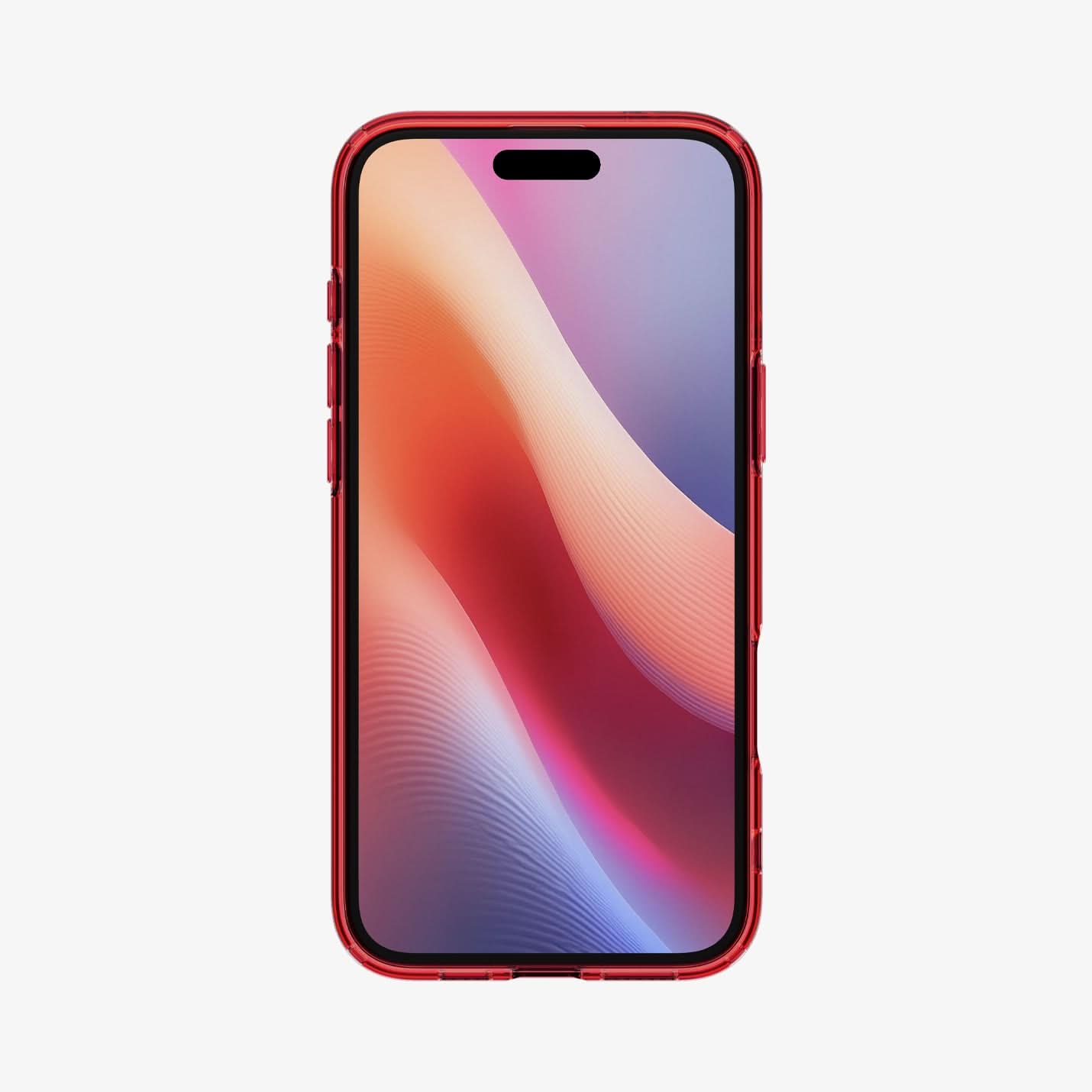 ACS08203 - iPhone 16 Case Ultra Hybrid in Red Crystal showing the front