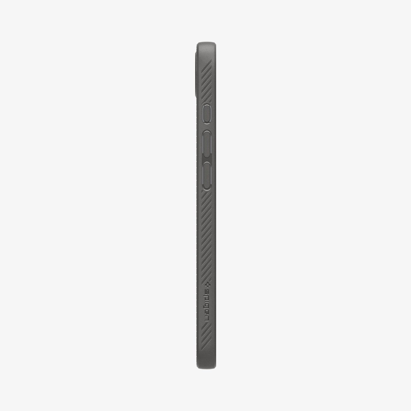 ACS09532 - iPhone 16e Case Liquid Air in Marble Gray showing the side