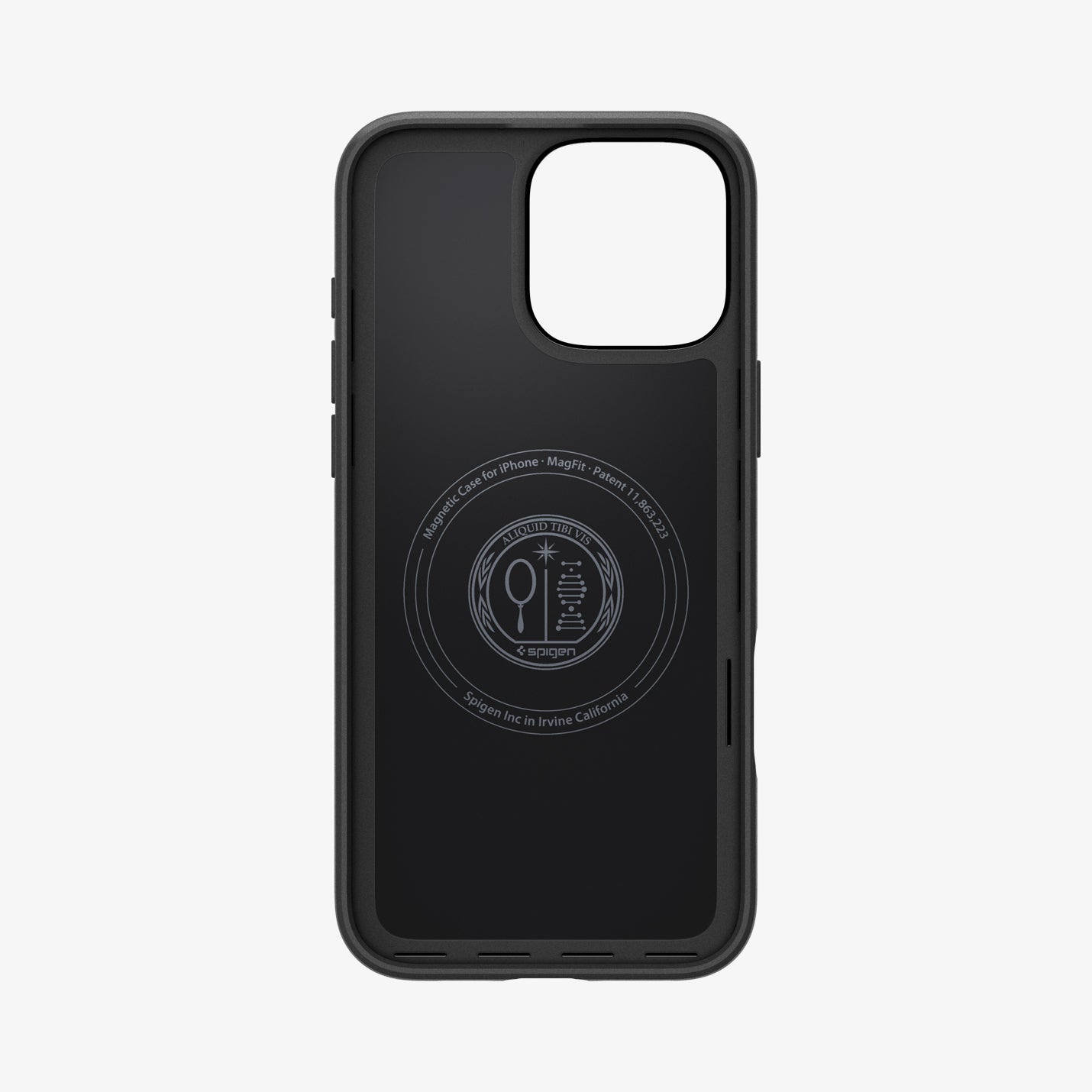 ACS07978 - iPhone 16 Pro Max Case Thin Fit (MagFit) in Black showing the inner case