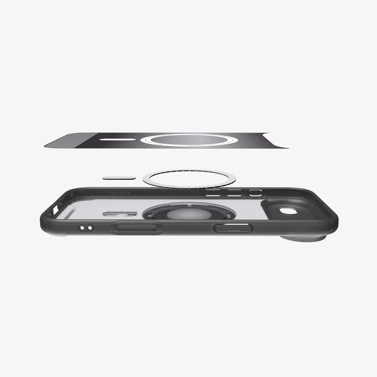 ACS10061 - iPhone 17 Air Ultra Hybrid Classic (MagFit) in Classic Black showing the multiple layers of case