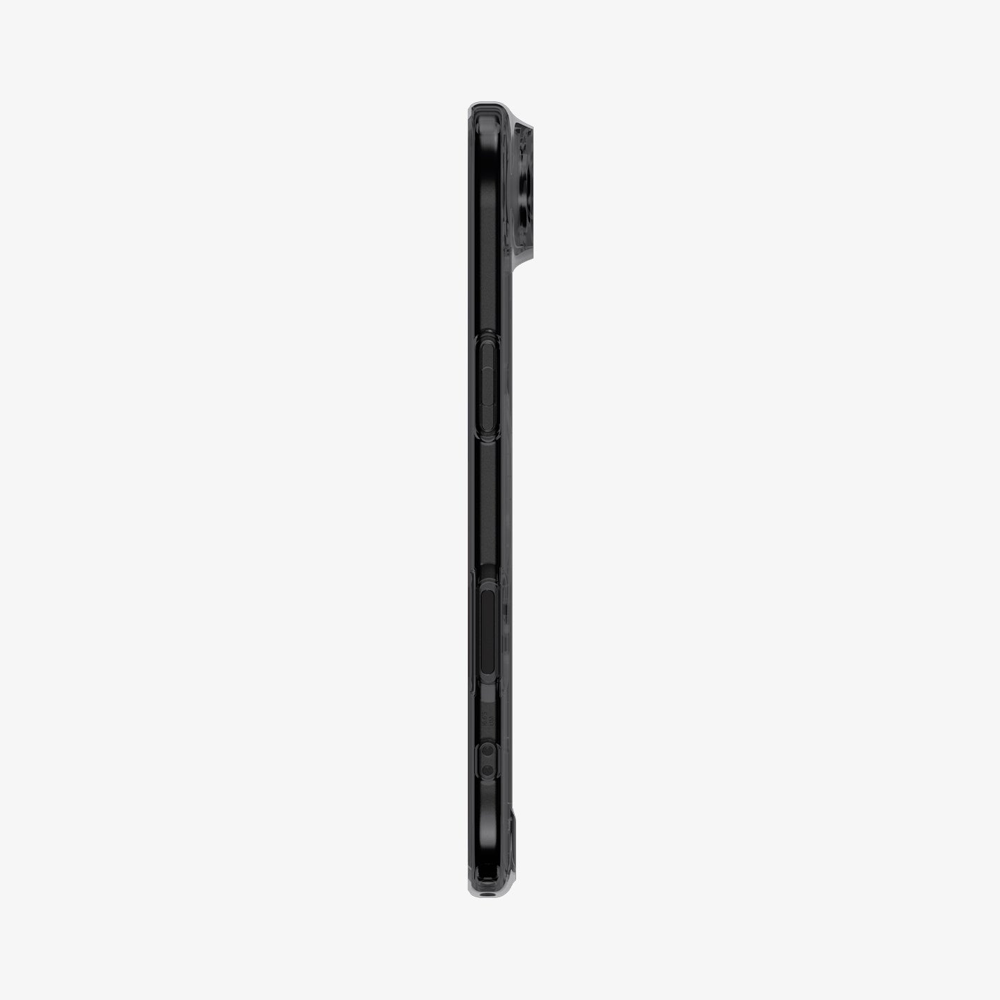 ACS10058 - iPhone 17 Air Ultra Hybrid Zero One (MagFit) in Zero One Black showing the side