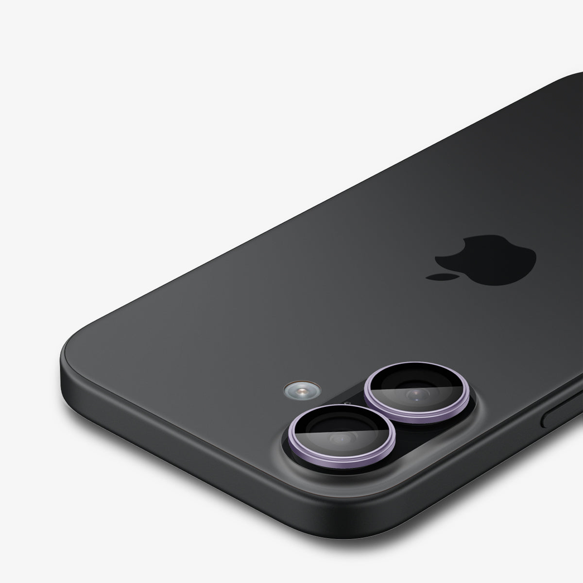 AGL10127 - iPhone 17 Optik Pro EZ Fit Lens Protector in purple showing the back, top and side