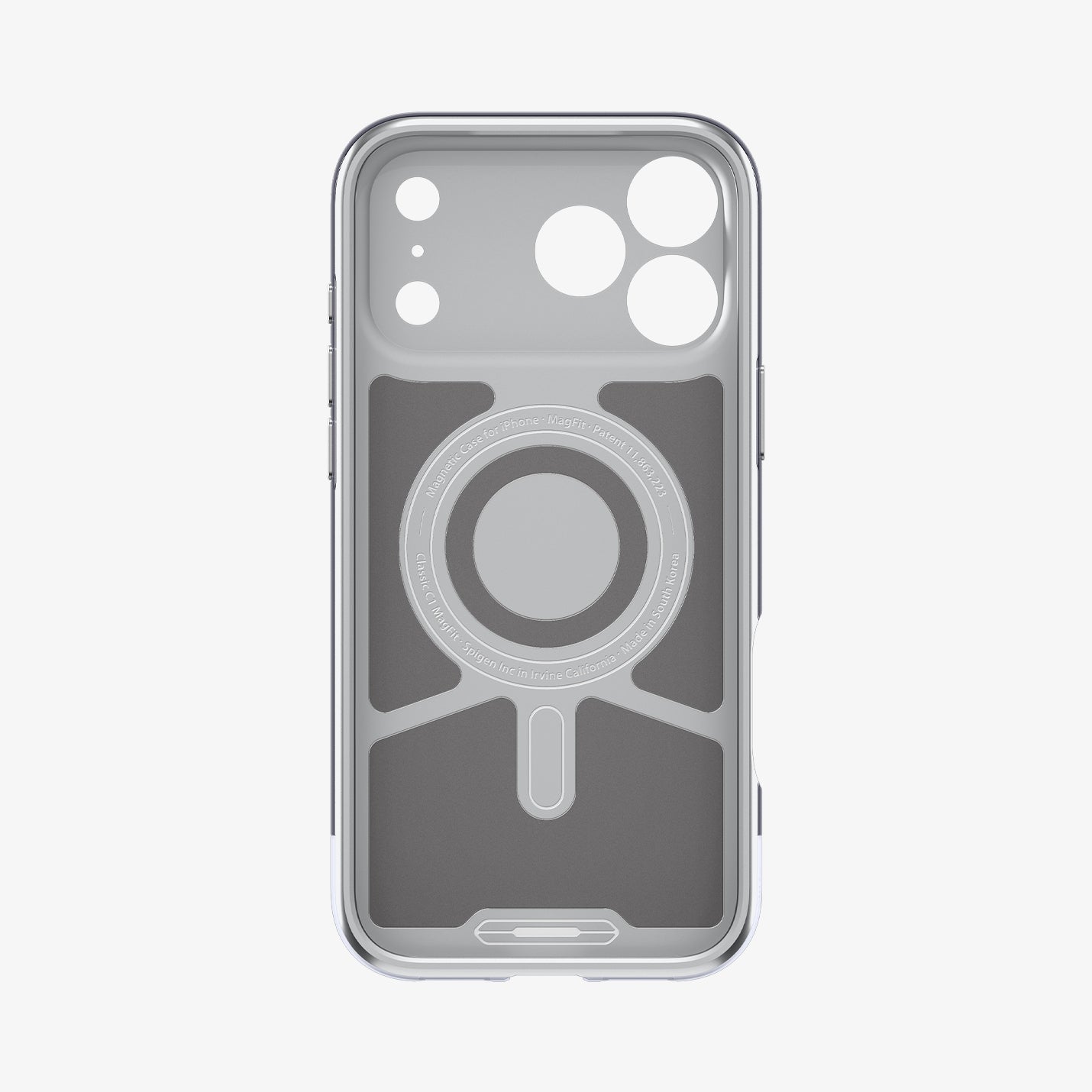 ACS09960 - iPhone 17 Pro Case Classic C1 (MagFit) in graphite showing the inside of case