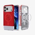 ACS09962 - iPhone 17 Pro Case Classic C1 (MagFit) in ruby showing the back and inside of case