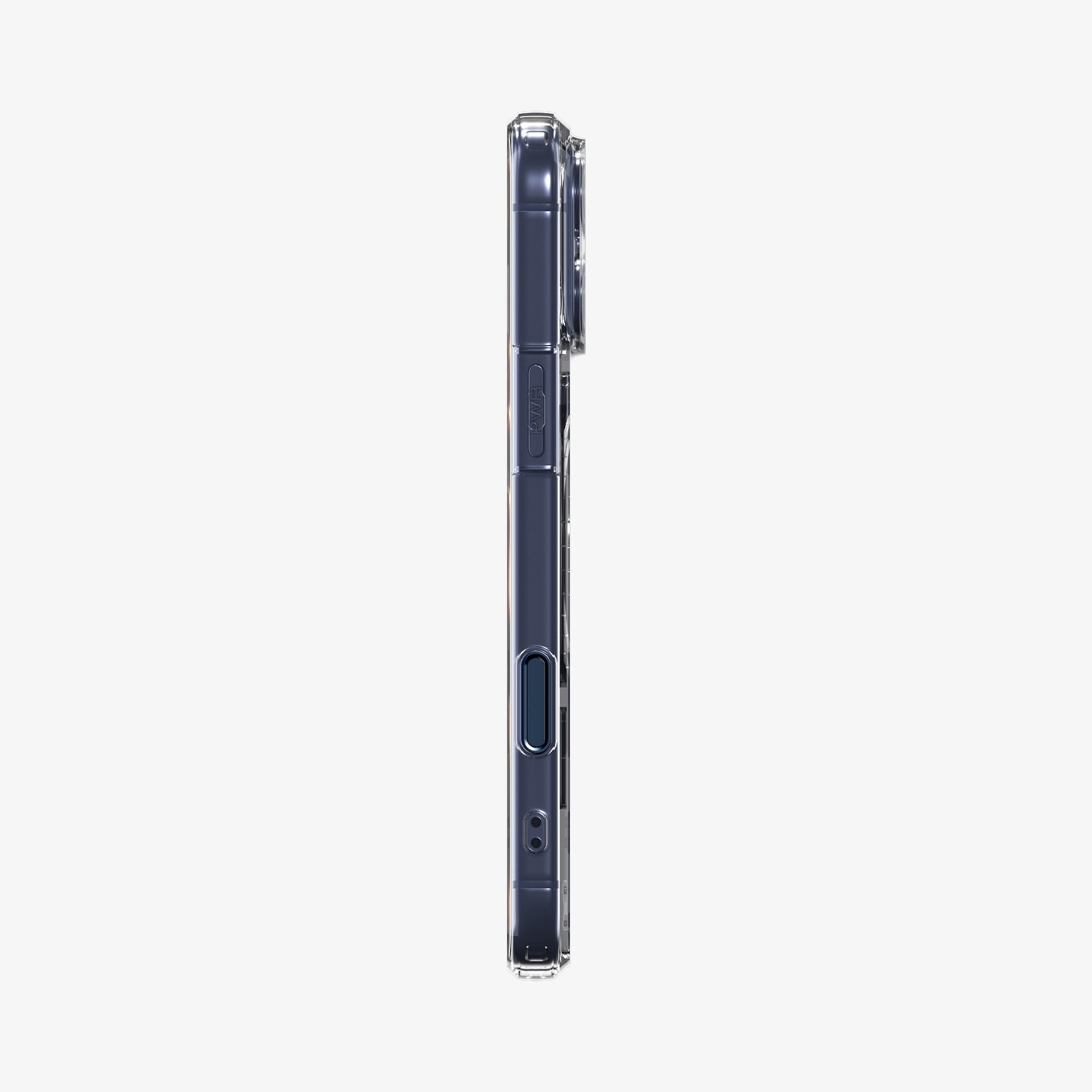 ACS10467 - iPhone 17 Pro Max Ultra Hybrid T (MagFit) in Matte Blue showing the side