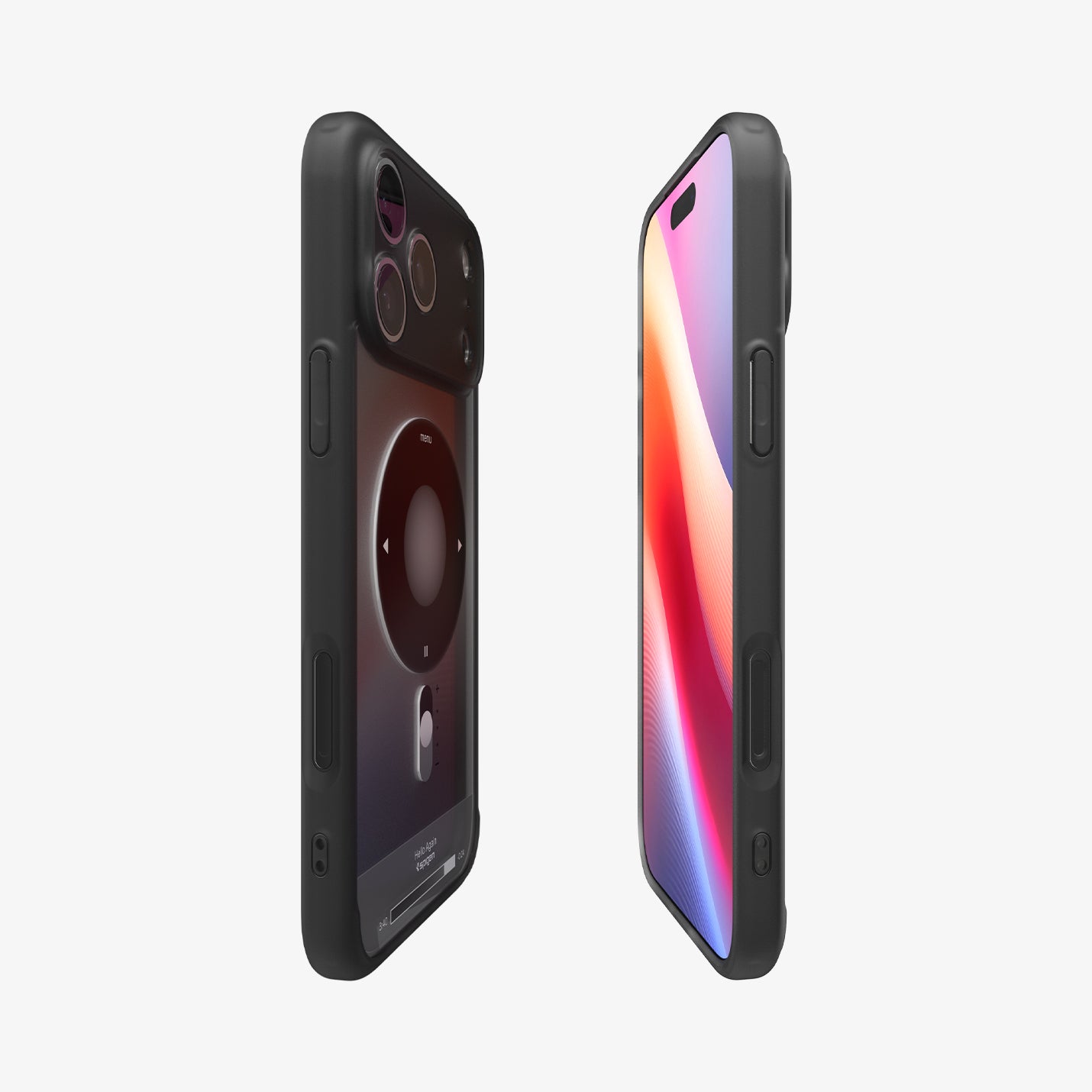 ACS10076 - iPhone 17 Pro Case Ultra Hybrid Classic (MagFit) in Classic Black showing the partial front, partial back and sides