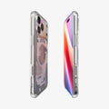 ACS10040 - iPhone 17 Pro Max Case Ultra Hybrid Zero One (MagFit) in Zero One White showing the partial front, partial back and sides