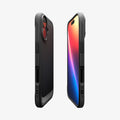 ACS09975 - iPhone 17 Rugged Armor (MagFit) in Matte Black showing the partial back, partial front and sides