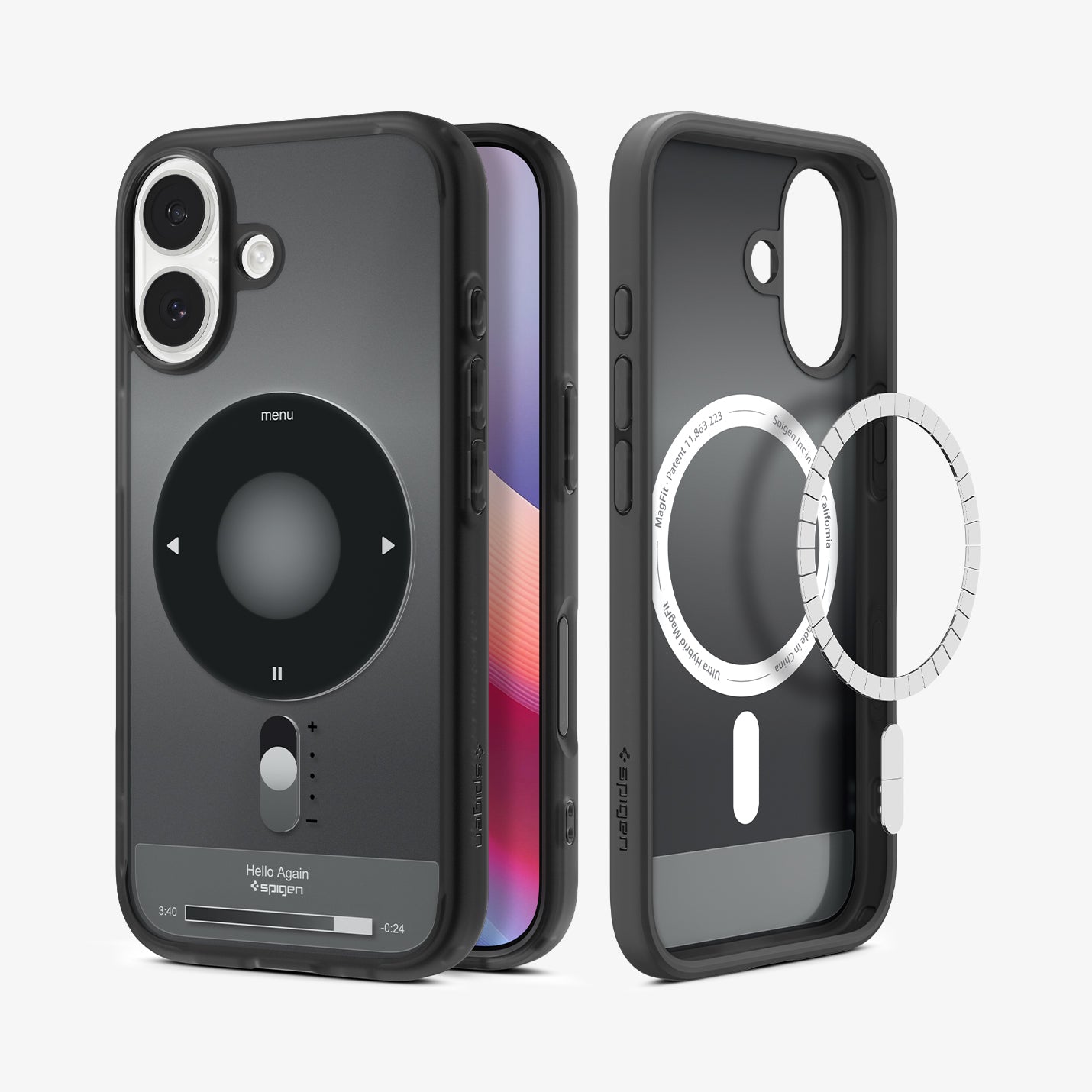ACS10092 - iPhone 17 Ultra Hybrid Classic (MagFit) in Classic Black showing the back, partial inner, partial front and sides