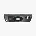 ACS10092 - iPhone 17 Ultra Hybrid Classic (MagFit) in Classic Black showing layer and magfit magnet above the case