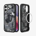 ACS10089 - iPhone 17 Ultra Hybrid Zero One (MagFit) in Zero One Black showing the back, partial inner, partial front and sides