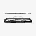 ACS10089 - iPhone 17 Ultra Hybrid Zero One (MagFit) in Zero One Black showing the multiple layers of case