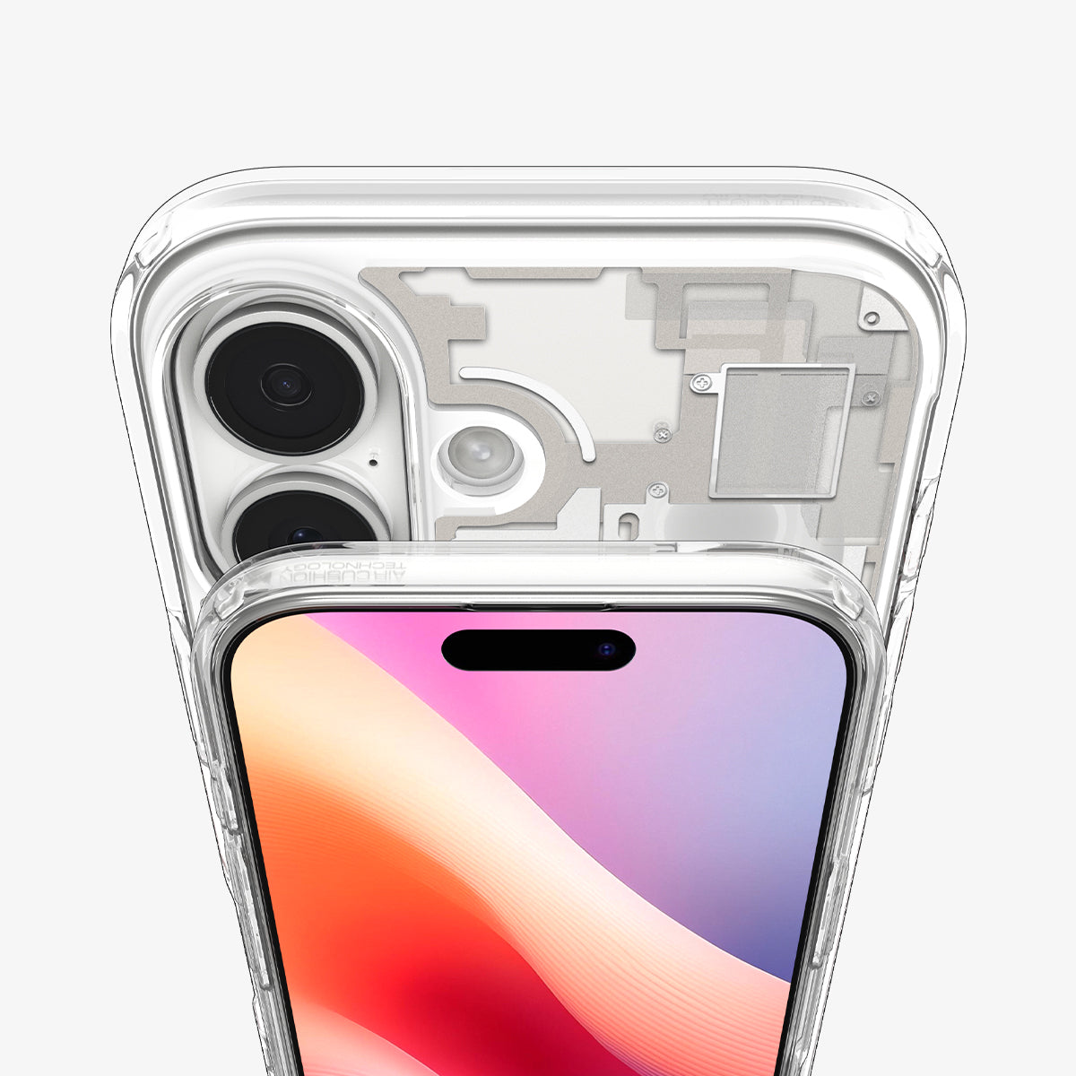 ACS10088 - iPhone 17 Ultra Hybrid Zero One (MagFit) in Zero One Natural Titanium showing back with camera and front