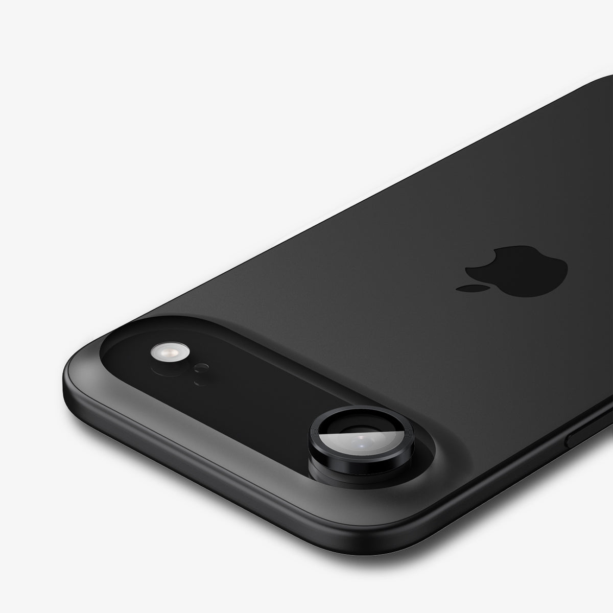 AGL09863 - iPhone 17 Air Optik Pro EZ Fit Lens Protector in gray showing the back, top and side