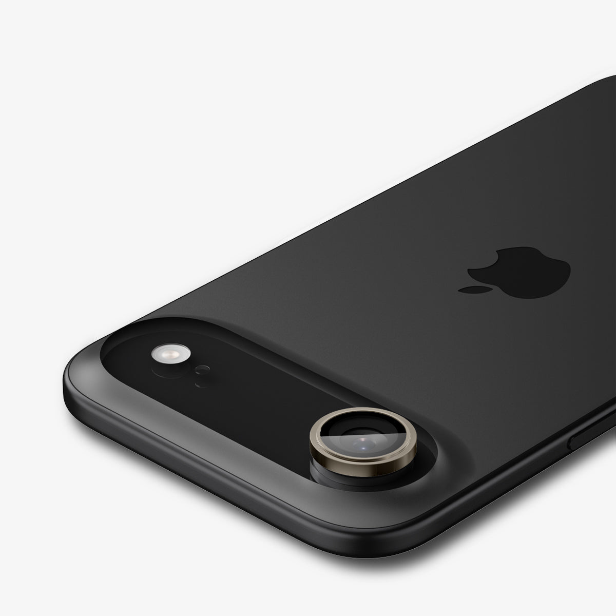 AGL10131 - iPhone 17 Air Optik Pro EZ Fit Lens Protector in gold showing the back, top and side