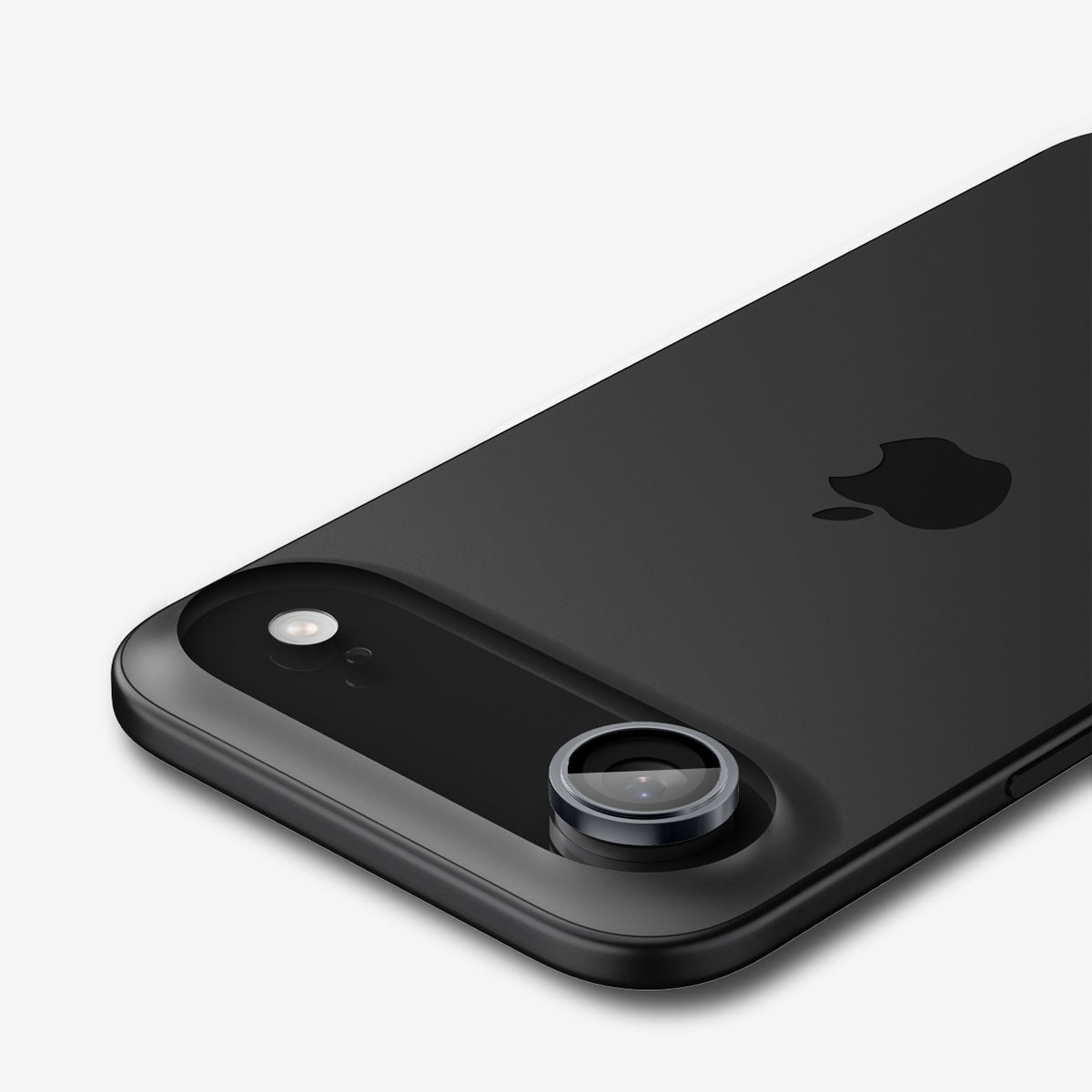 AGL10130 - iPhone 17 Air Optik Pro EZ Fit Lens Protector in gray showing the back, top and side