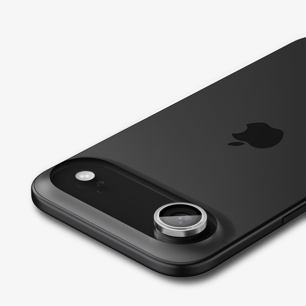 AGL10132 - iPhone 17 Air Optik Pro EZ Fit Lens Protector in silver showing the back, top and side