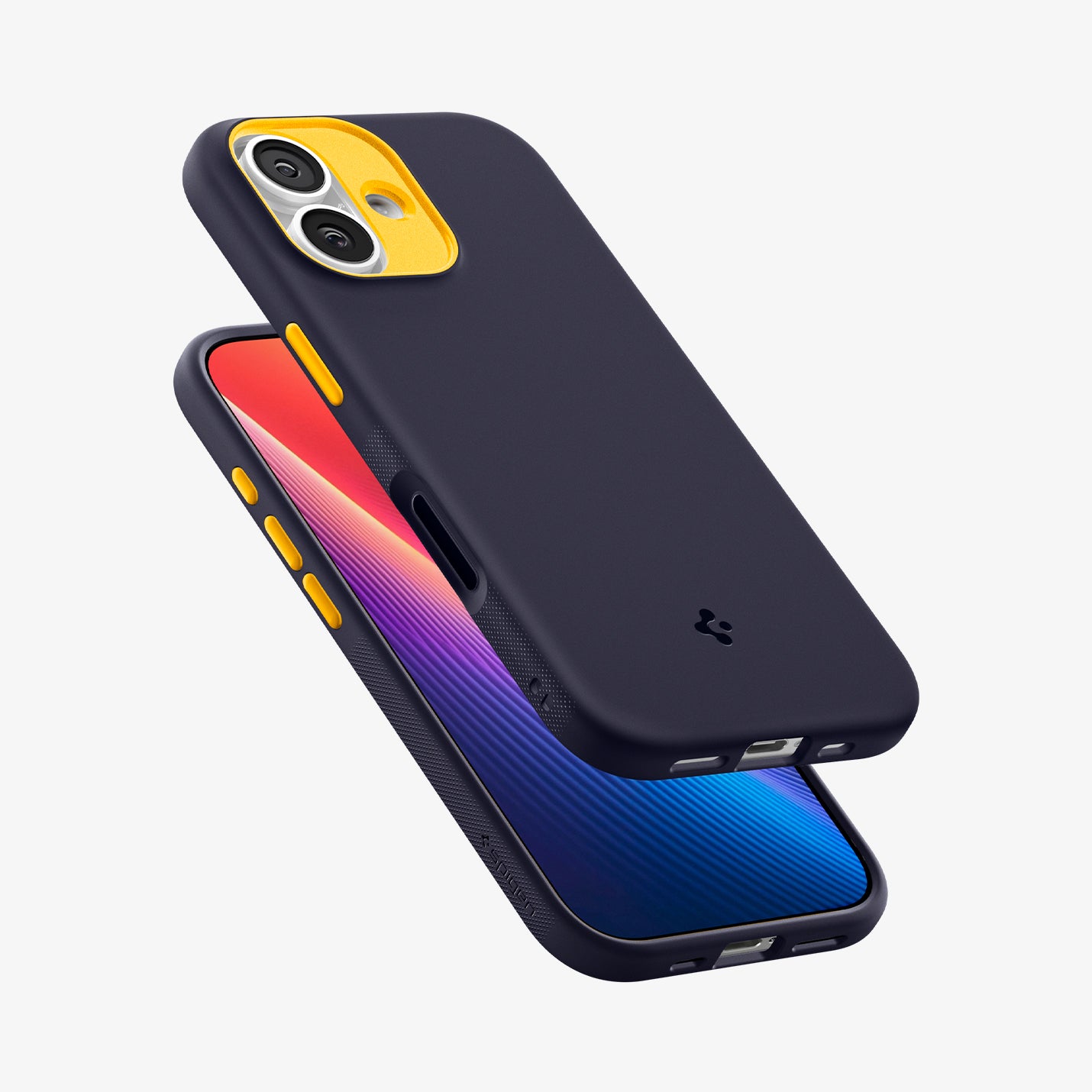 ACS09990 - iPhone 17 Nano Pop (MagFit) in Blueberry Navy showing the back, side and partial front