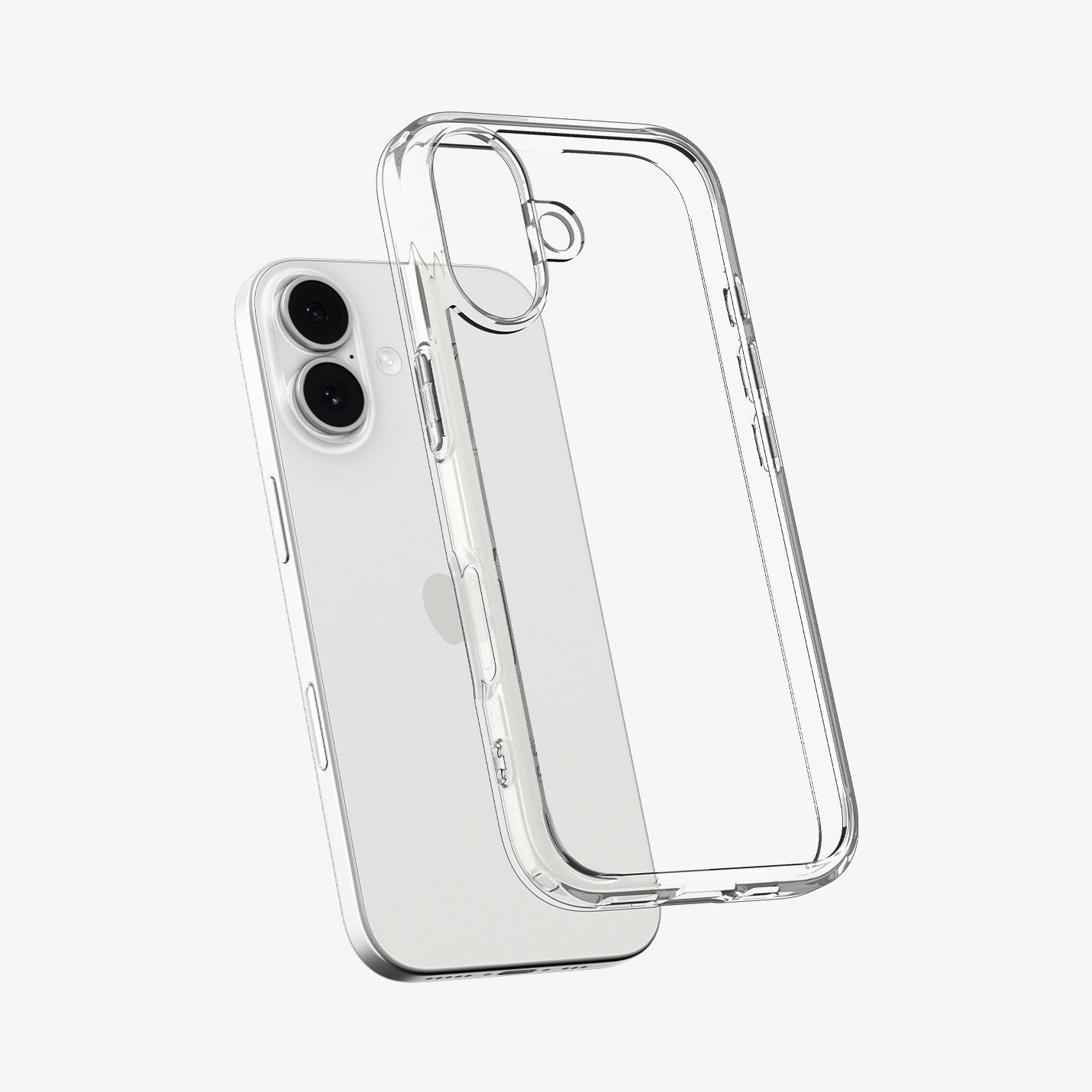 ACS10080 - iPhone 17 Ultra Hybrid in Crystal Clear showing back of the device with case