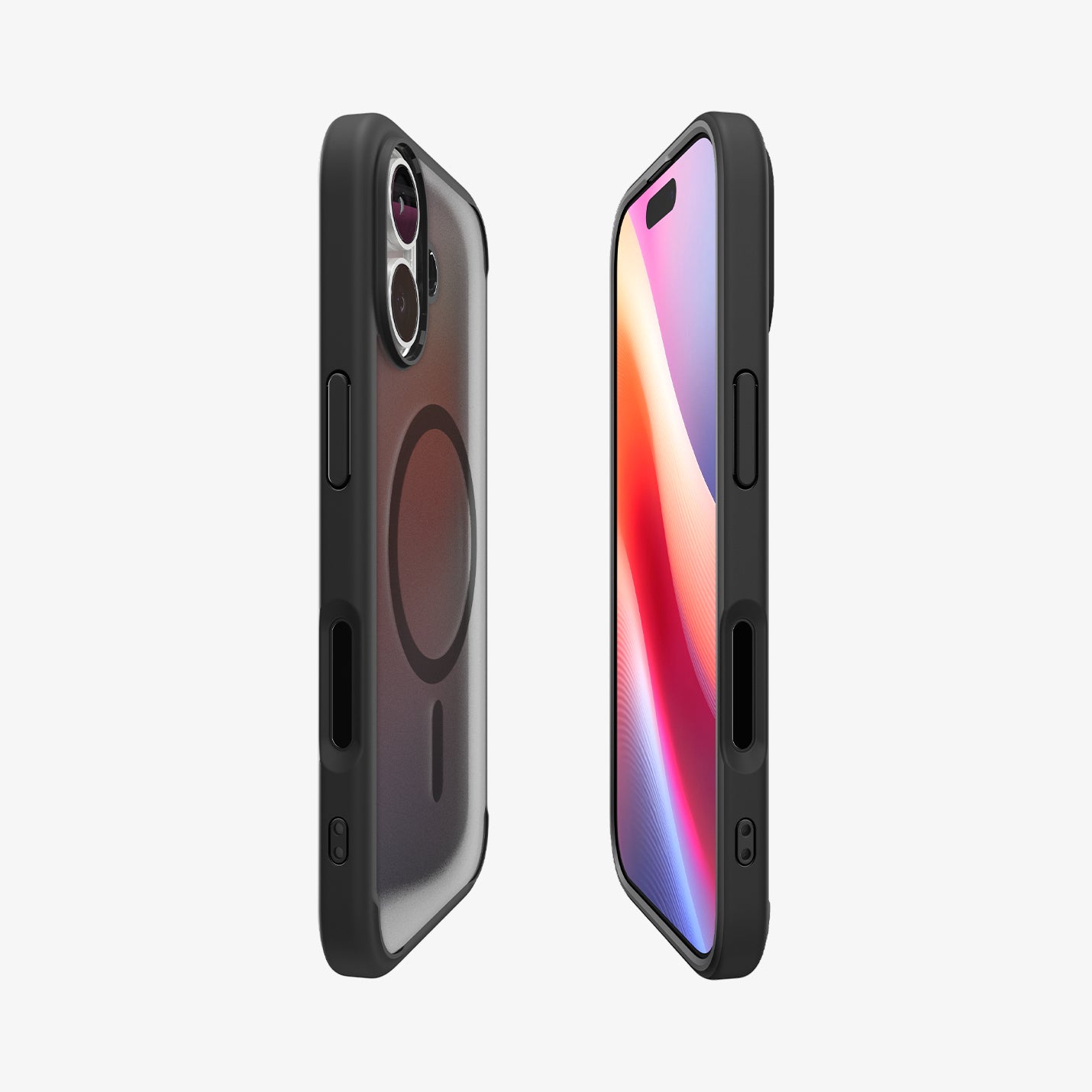 ACS10085 - iPhone 17 Ultra Hybrid (MagFit) in Frost showing the partial front, partial back and sides