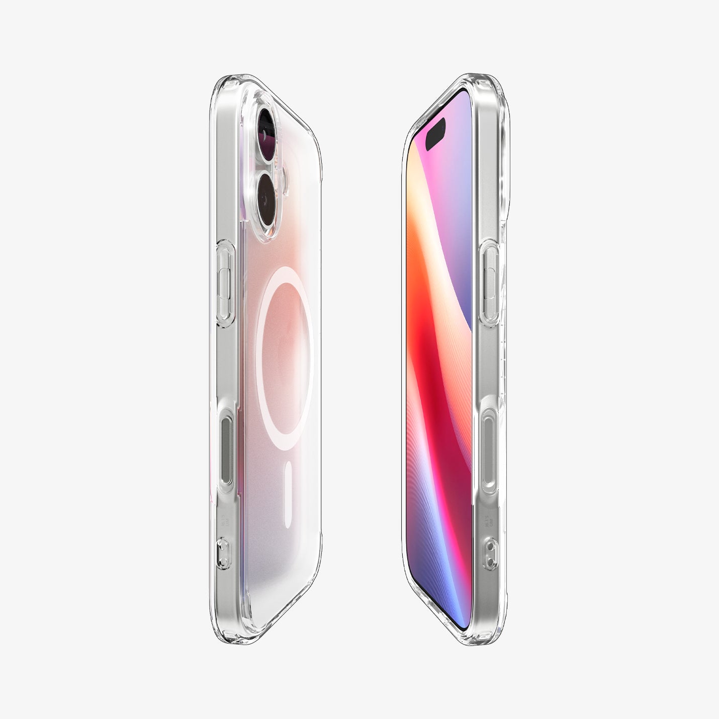 ACS10086 - iPhone 17 Ultra Hybrid (MagFit) in Frost White showing the partial front, partial back and sides