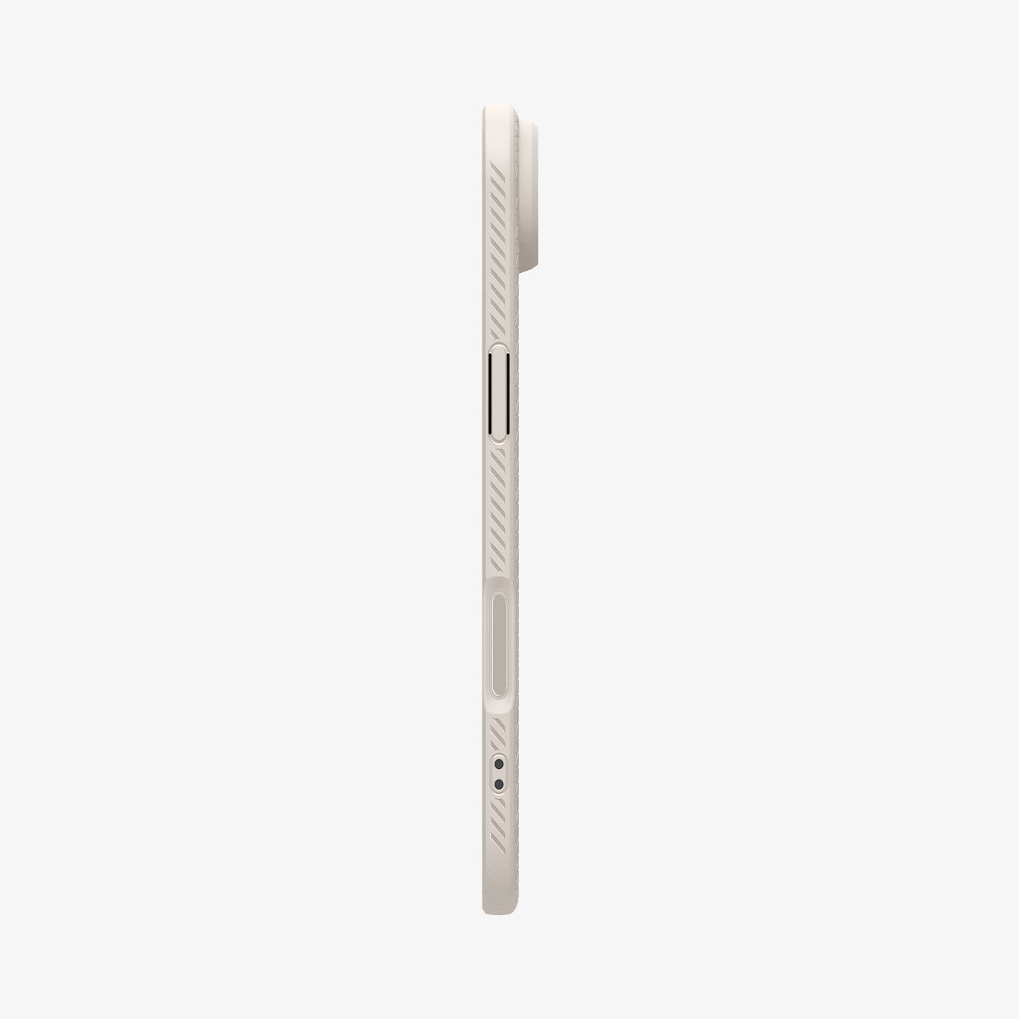 ACS09925 - iPhone 17 Air Liquid Air in Natural Titanium showing the side