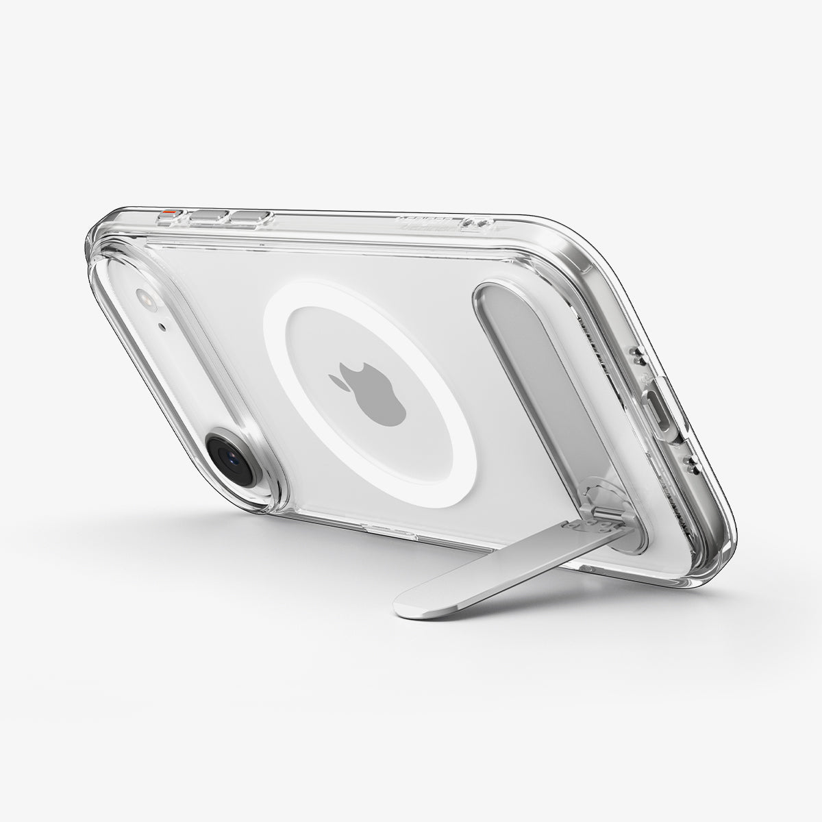 ACS09926 - iPhone 17 Air Case Ultra Hybrid S (MagFit) showing the back with device propped up by kickstand