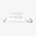 ACS10055 - iPhone 17 Air Ultra Hybrid (MagFit) in Frost White showing layer and magfit magnet above the case