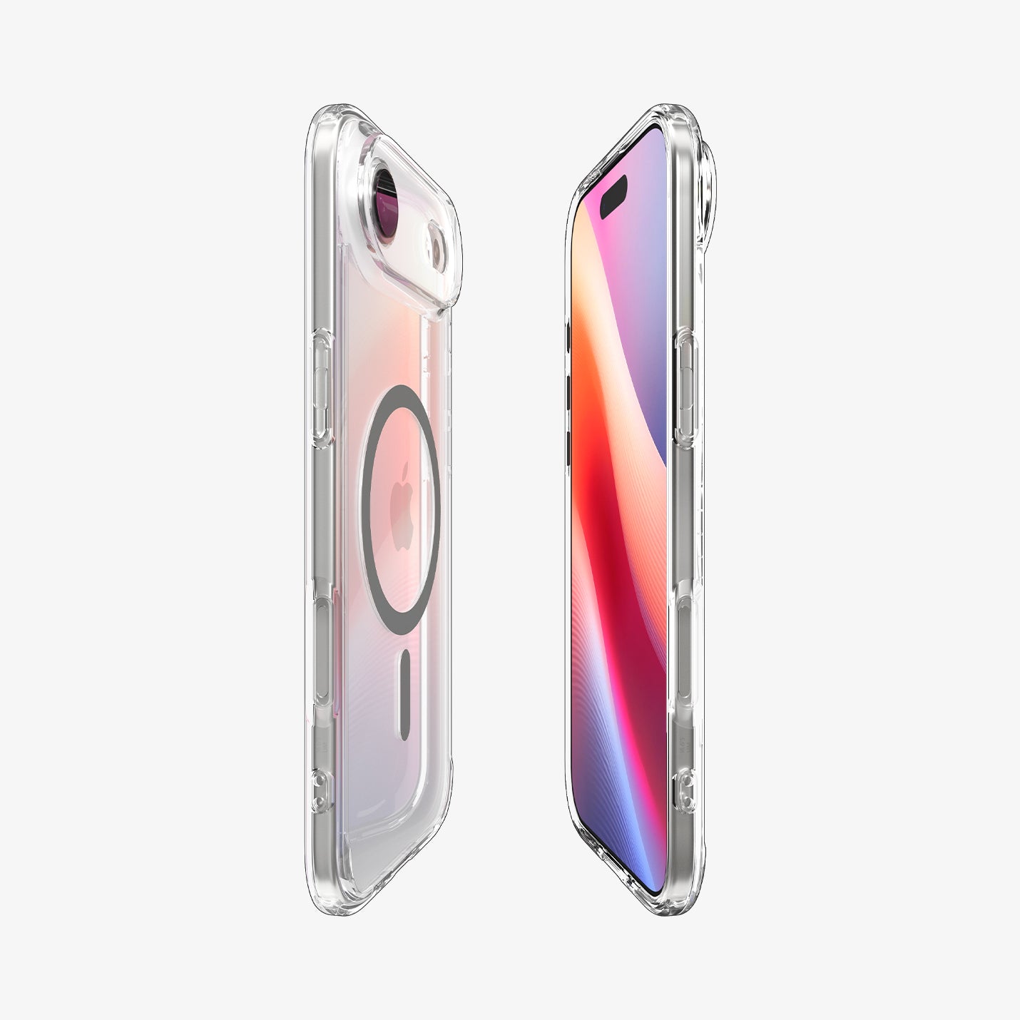 ACS10052 - iPhone 17 Air Ultra Hybrid (MagFit) in Clear Graphite showing the partial front, partial back and sides