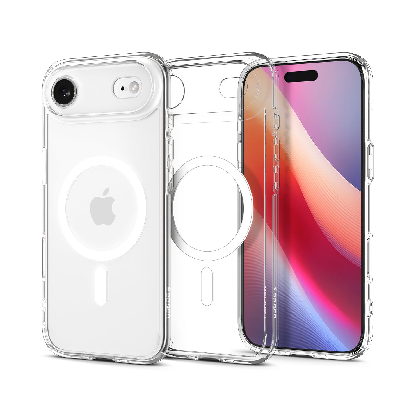 ACS10051 - iPhone 17 Air Ultra Hybrid (MagFit) in Clear White showing the back, partial inner, partial front and sides