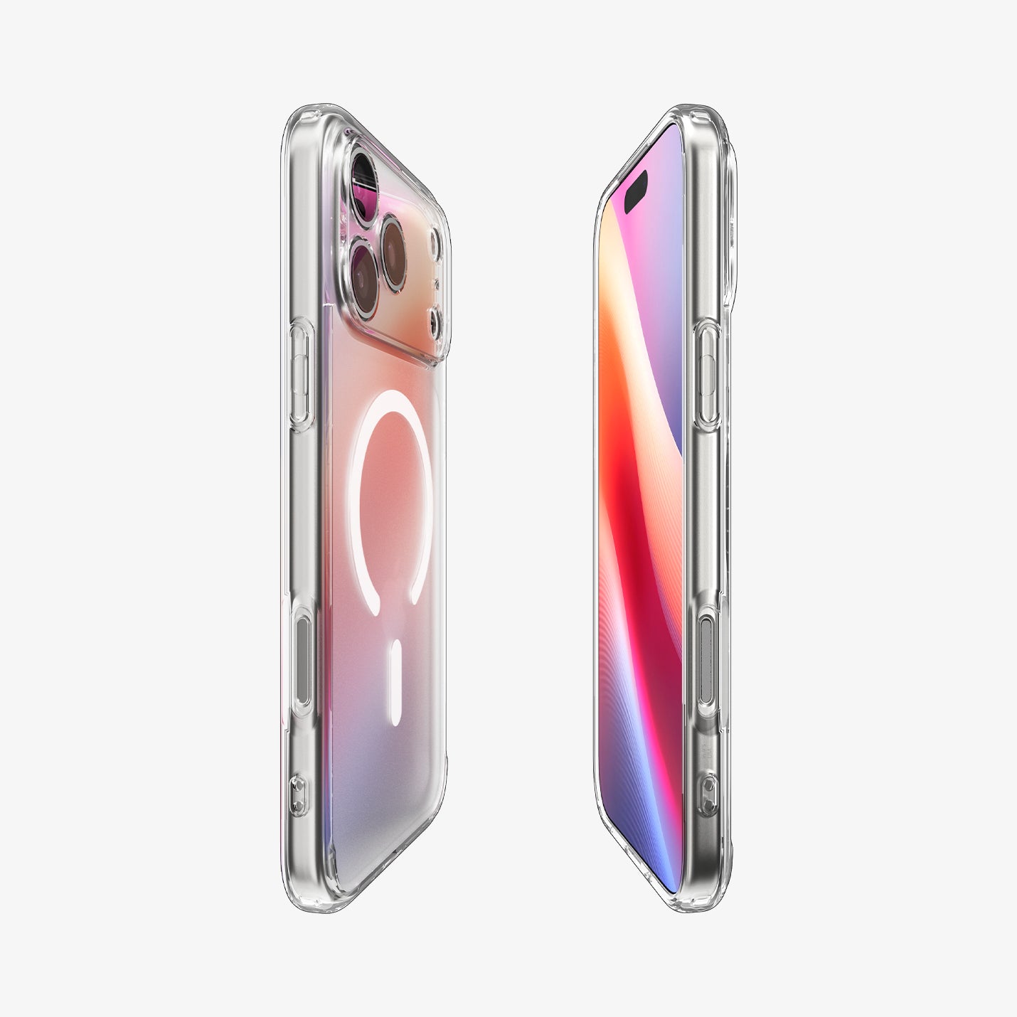 ACS10070 - iPhone 17 Pro Ultra Hybrid (MagFit) in Frost White showing the partial front, partial back and sides