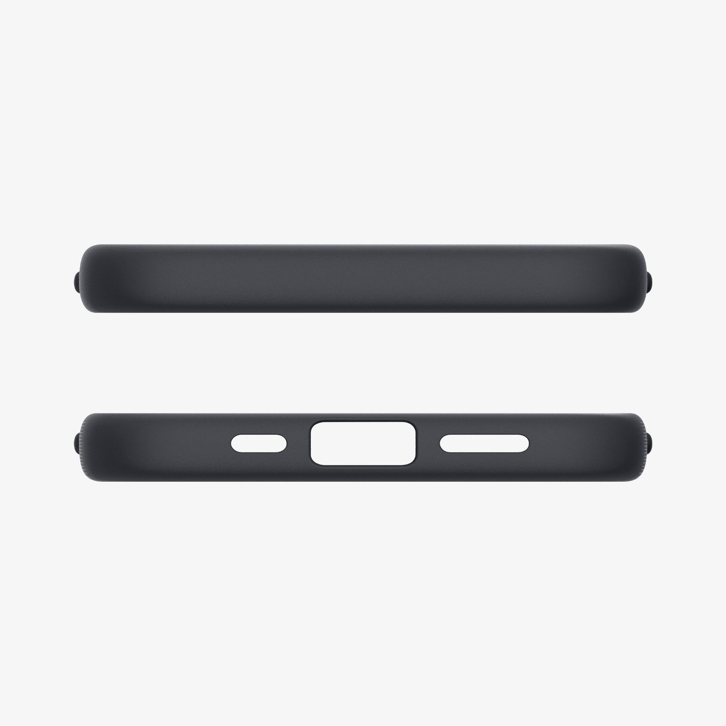 ACS09155 - iPhone 16e Case Nano Pop (MagFit) in Black Sesame showing the top and bottom