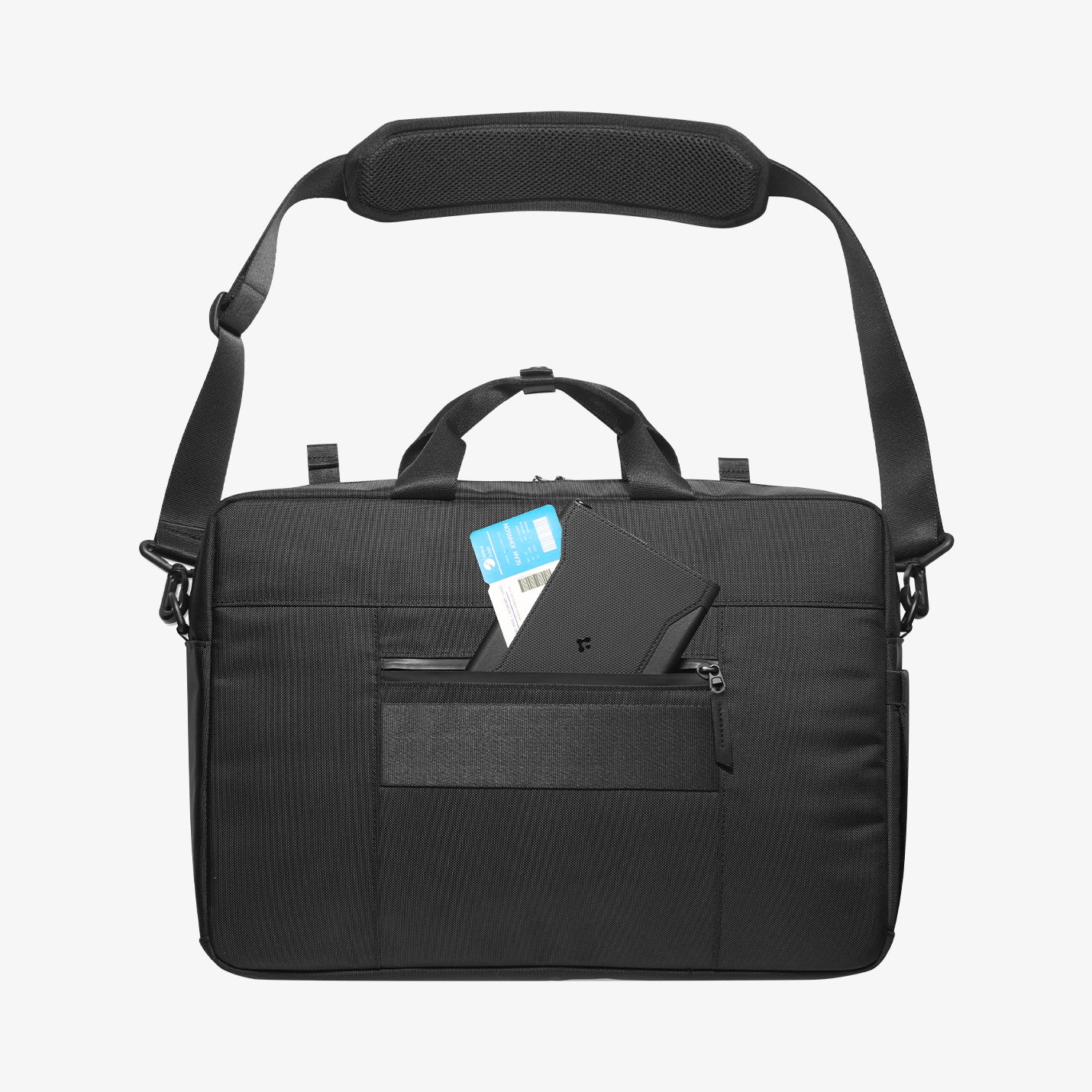 AFA09540 - Klasden Laptop Business Shoulder Bag KD300 showing back pocket
