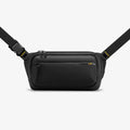 AFA07482 - Sling Bag KD410 in Black showing the front and strap