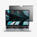 AFL06253 - MacBook Air Safe View in Privacy showing the front of a screen protector hovering in front of a device
