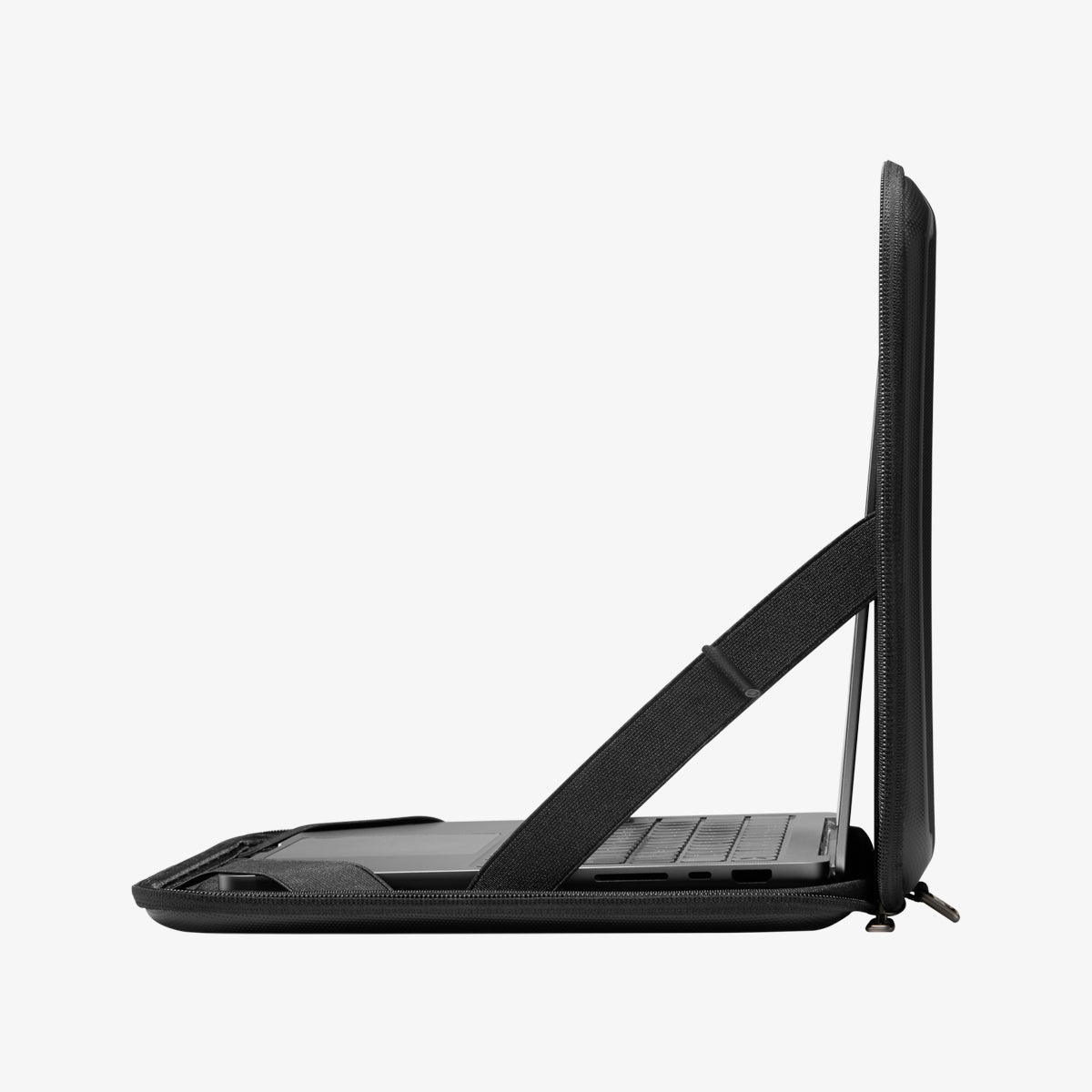 AFA04270 - Rugged Armor Pro Laptop Pouch 14" in Black showing the side, with the device inside