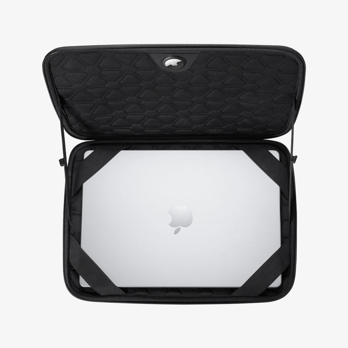 AFA04270 - Rugged Armor Pro Laptop Pouch 14" in Black showing the top view of the device inside the pouch