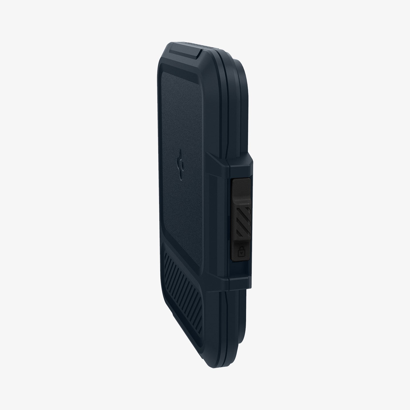 AFA08526 - MagSafe Card Holder Lock Fit (MagFit) in Metal Slate showing the front and side