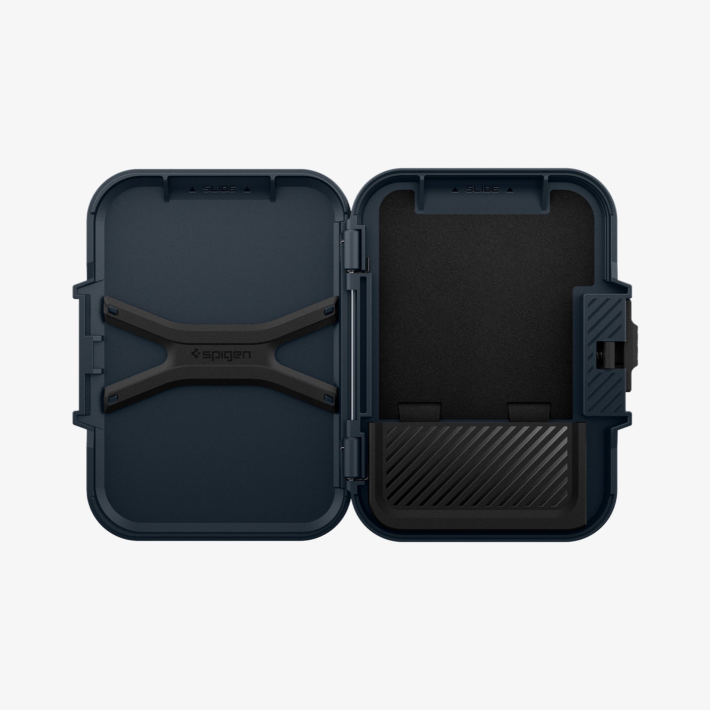 AFA08526 - MagSafe Card Holder Lock Fit (MagFit) in Metal Slate showing the inside