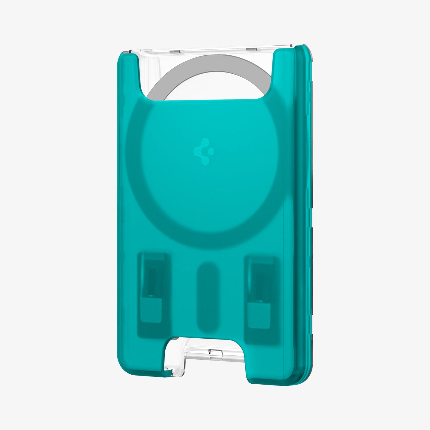 AFA07397 - MagSafe Card Holder Classic C1 (MagFit) in Bondi Blue showing the front and partial side