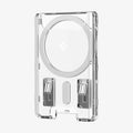 AFA07148 - Ultra Hybrid MagFit Wallet (MagFit) in Crystal Clear showing the front and partial side without cards inserted