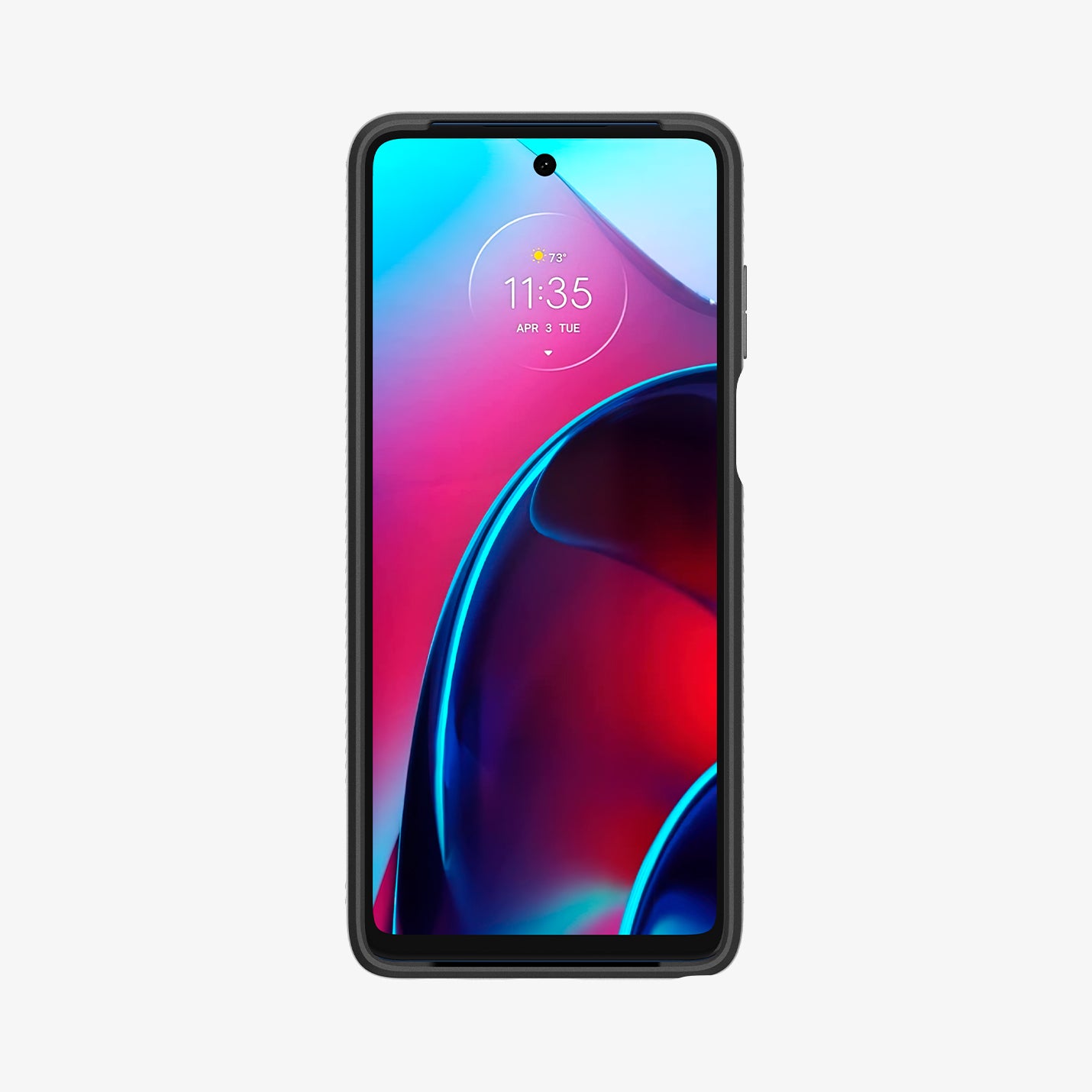 ACS04469 - Moto G Stylus 5G (2022) Case Liquid Air in matte black showing the front