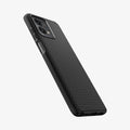 ACS06851 - Moto G Stylus 5G (2023) Case Liquid Air in matte black showing the side and back