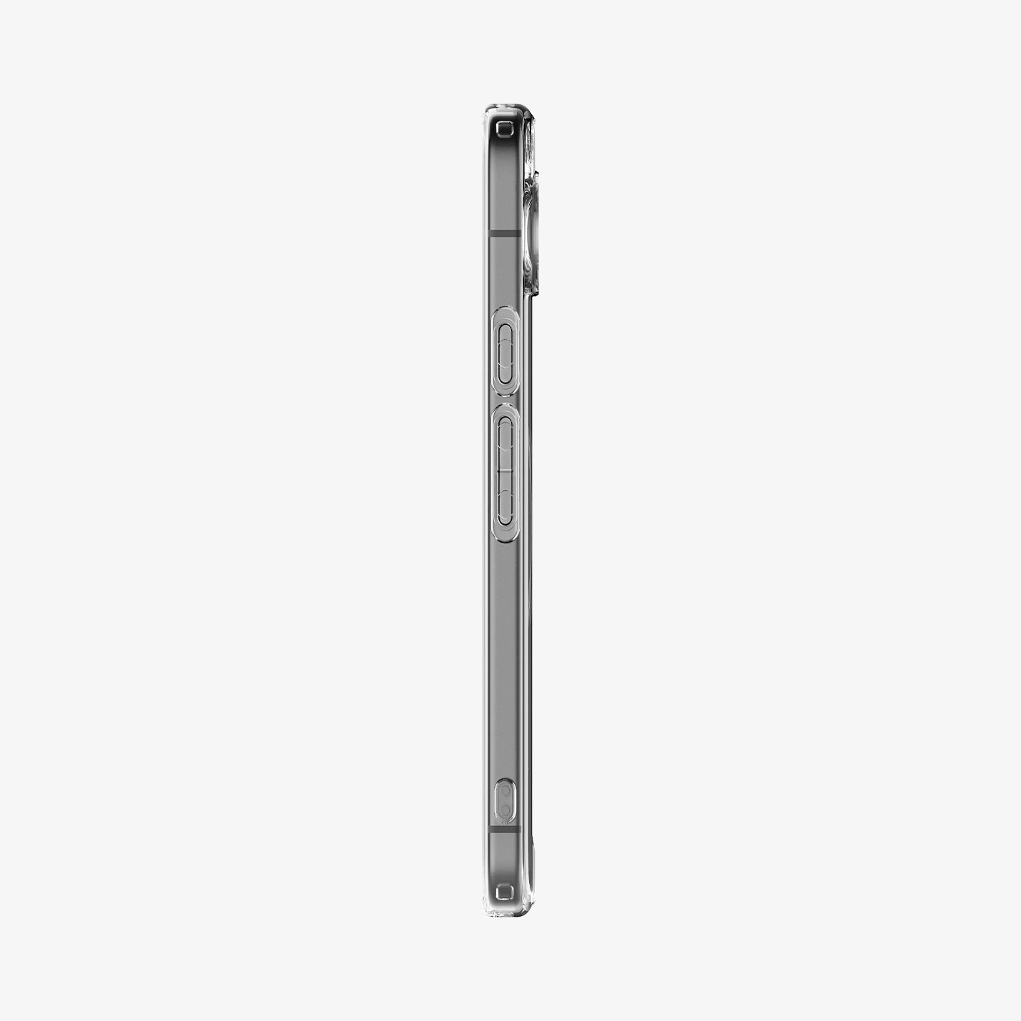ACS09025 - Pixel 9 Case Ultra Hybrid Metal Ring (MagFit) in White showing the side with volume buttons