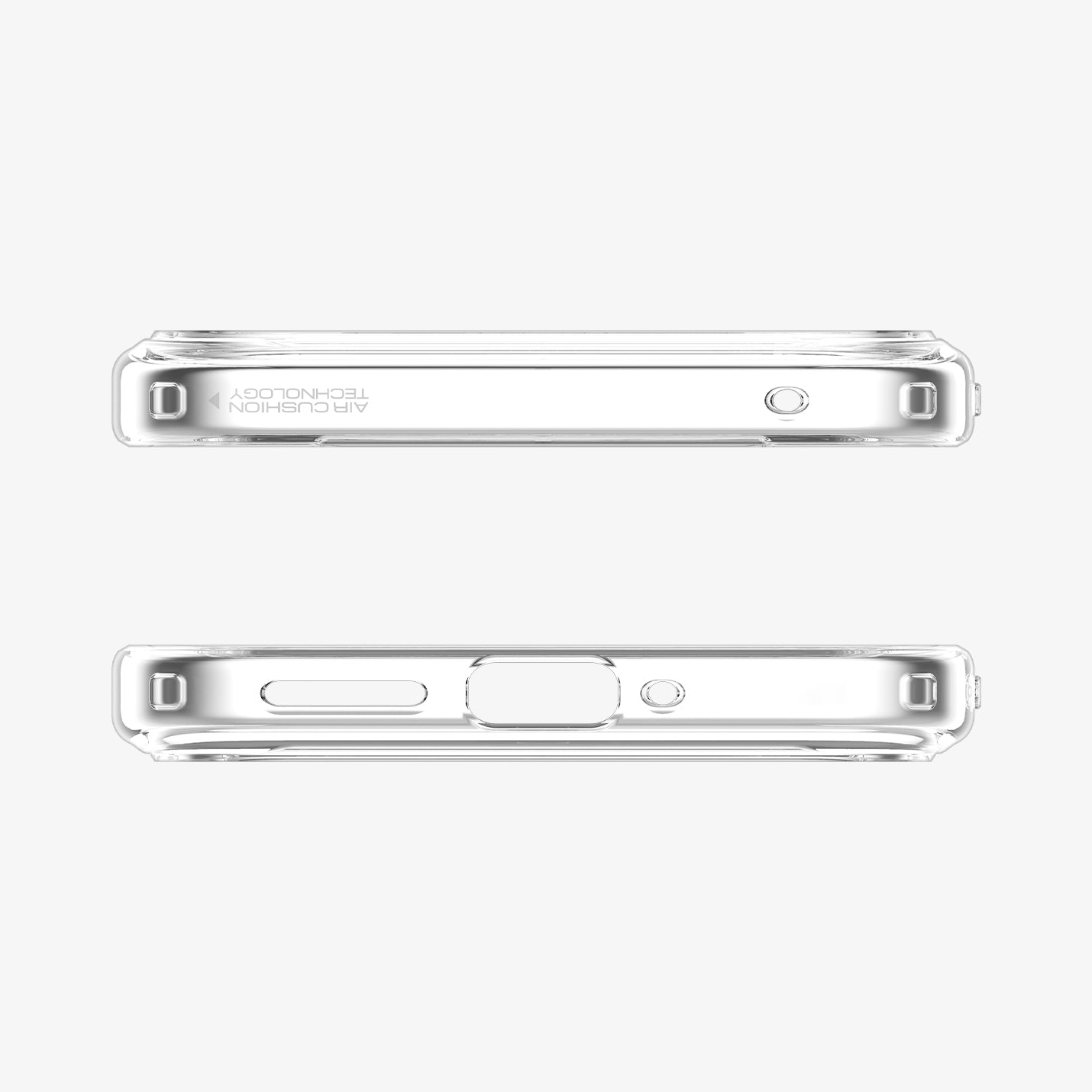 ACS09025 - Pixel 9 Case Ultra Hybrid Metal Ring (MagFit) in White showing the top and bottom