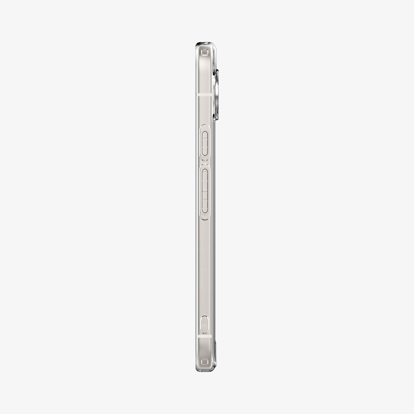 ACS07687 - Pixel 9 Pro Case Ultra Hybrid in Crystal Clear showing the side with volume buttons