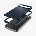 ACS07732 - Pixel 9 Pro XL Case Thin Fit in Metal Slate showing the back hovering above the detached frame and the device