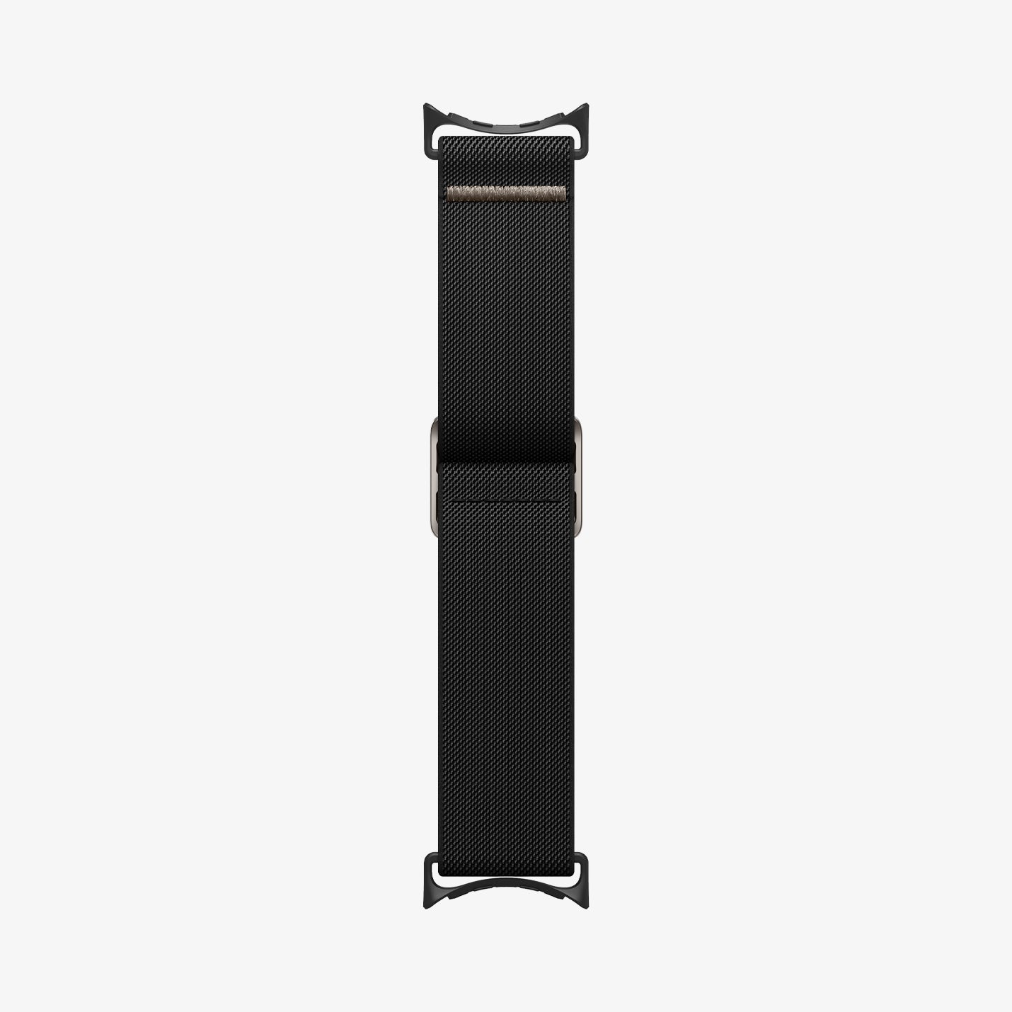 AMP07601 - GWdde Lite Fit Watch Band in black showing the watch band laid out flat