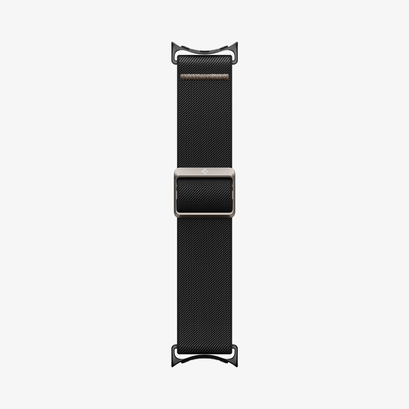 AMP07601 - GWdde Lite Fit Watch Band in black showing the watch band laid out flat